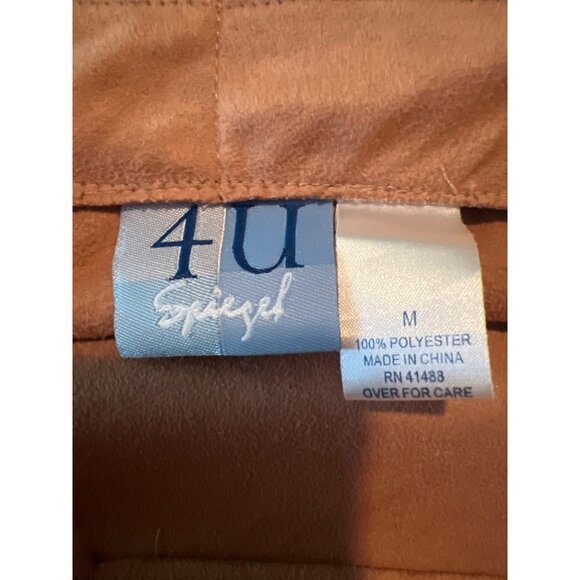 Spiegel Womens Tan Ruffled Midi Skirt M Western Boho - Picture 2 of 4